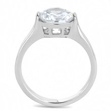 Load image into Gallery viewer, TK3432 - High polished (no plating) Stainless Steel Ring with AAA Grade CZ  in Clear