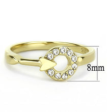 Load image into Gallery viewer, TK3439 - IP Gold(Ion Plating) Stainless Steel Ring with Top Grade Crystal  in Clear