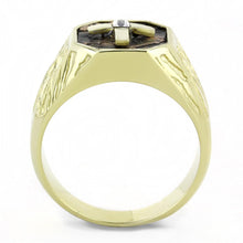 Load image into Gallery viewer, TK3464 - IP Gold(Ion Plating) Stainless Steel Ring with Top Grade Crystal  in Clear