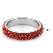 Load image into Gallery viewer, TK3536 - High polished (no plating) Stainless Steel Ring with Top Grade Crystal  in Siam