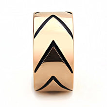 Load image into Gallery viewer, TK3563 - IP Rose Gold(Ion Plating) Stainless Steel Ring with Epoxy  in Jet