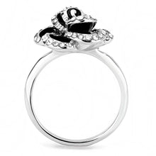 Load image into Gallery viewer, TK3577 - No Plating Stainless Steel Ring with Top Grade Crystal  in Clear