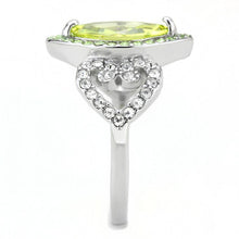 Load image into Gallery viewer, TK3579 - No Plating Stainless Steel Ring with AAA Grade CZ  in Apple Green color