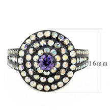 Load image into Gallery viewer, TK3580 - IP Black(Ion Plating) Stainless Steel Ring with Assorted  in Multi Color