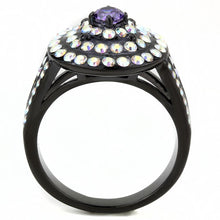 Load image into Gallery viewer, TK3580 - IP Black(Ion Plating) Stainless Steel Ring with Assorted  in Multi Color