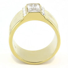 Load image into Gallery viewer, TK3581 - IP Gold(Ion Plating) Stainless Steel Ring with AAA Grade CZ  in Clear