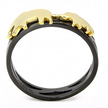 Load image into Gallery viewer, TK3582 - IP Gold+ IP Black (Ion Plating) Stainless Steel Ring with No Stone