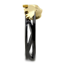 Load image into Gallery viewer, TK3582 - IP Gold+ IP Black (Ion Plating) Stainless Steel Ring with No Stone