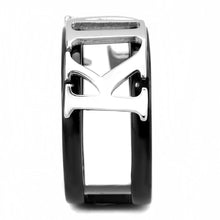 Load image into Gallery viewer, TK3583 - Two-Tone IP Black (Ion Plating) Stainless Steel Ring with No Stone