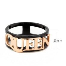 Load image into Gallery viewer, TK3584 - IP Rose Gold+ IP Black (Ion Plating) Stainless Steel Ring with No Stone