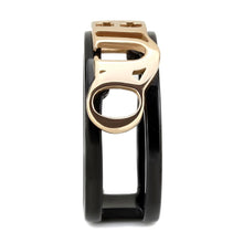 Load image into Gallery viewer, TK3584 - IP Rose Gold+ IP Black (Ion Plating) Stainless Steel Ring with No Stone