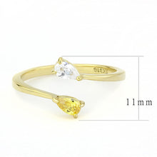 Load image into Gallery viewer, TK3586 - IP Gold(Ion Plating) Stainless Steel Ring with AAA Grade CZ  in Topaz