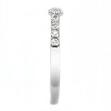 Load image into Gallery viewer, TK3607 - No Plating Stainless Steel Ring with AAA Grade CZ  in Clear