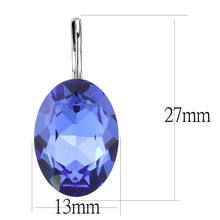 Load image into Gallery viewer, TK3614 - No Plating Stainless Steel Earrings with Top Grade Crystal  in Sapphire