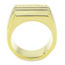 Load image into Gallery viewer, TK3618 - IP Gold(Ion Plating) Stainless Steel Ring with Top Grade Crystal  in Clear