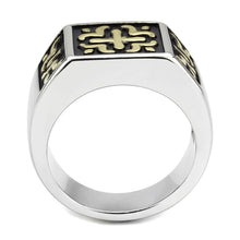 Load image into Gallery viewer, TK3622 - Two-Tone IP Gold (Ion Plating) Stainless Steel Ring with No Stone