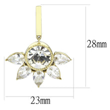 Load image into Gallery viewer, TK3661 - IP Gold(Ion Plating) Stainless Steel Earrings with Top Grade Crystal  in Clear