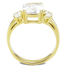 Load image into Gallery viewer, TK3674 - IP Gold(Ion Plating) Stainless Steel Ring with AAA Grade CZ  in Clear