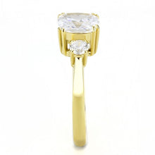 Load image into Gallery viewer, TK3674 - IP Gold(Ion Plating) Stainless Steel Ring with AAA Grade CZ  in Clear