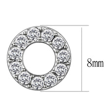 Load image into Gallery viewer, TK3679 - High polished (no plating) Stainless Steel Earrings with AAA Grade CZ  in Clear