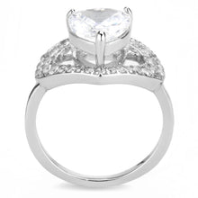 Load image into Gallery viewer, TK3698 - High polished (no plating) Stainless Steel Ring with AAA Grade CZ  in Clear