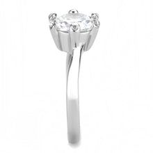 Load image into Gallery viewer, TK3700 - High polished (no plating) Stainless Steel Ring with AAA Grade CZ  in Clear