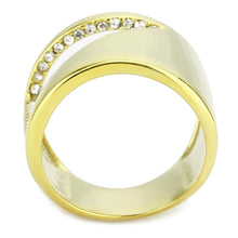 Load image into Gallery viewer, TK3715 - IP Gold(Ion Plating) Stainless Steel Ring with Top Grade Crystal  in Clear