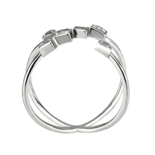 Load image into Gallery viewer, TK3730 High polished Stainless Steel Ring with AAA Grade CZ in Clear