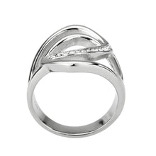 Load image into Gallery viewer, TK3731 High polished Stainless Steel Ring with Top Grade Crystal in Clear