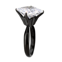 Load image into Gallery viewer, TK3736 IP Black  Stainless Steel Ring with AAA Grade CZ in Clear