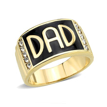 Load image into Gallery viewer, TK3760 - IP Gold(Ion Plating) Stainless Steel Ring with Top Grade Crystal in Clear