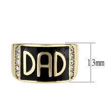 Load image into Gallery viewer, TK3760 - IP Gold(Ion Plating) Stainless Steel Ring with Top Grade Crystal in Clear