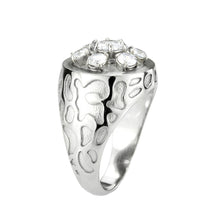 Load image into Gallery viewer, TK3762 - High polished (no plating) Stainless Steel Ring with AAA Grade CZ in Clear