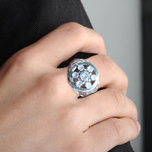 Load image into Gallery viewer, TK3762 - High polished (no plating) Stainless Steel Ring with AAA Grade CZ in Clear