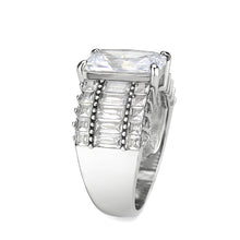 Load image into Gallery viewer, TK3775 - High polished (no plating) Stainless Steel Ring with AAA Grade CZ in Clear