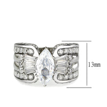 Load image into Gallery viewer, TK3777 - High polished (no plating) Stainless Steel Ring with AAA Grade CZ in Clear