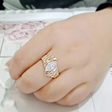 Load image into Gallery viewer, TK3787 - IP Rose Gold(Ion Plating) Stainless Steel Ring with AAA Grade CZ in Clear