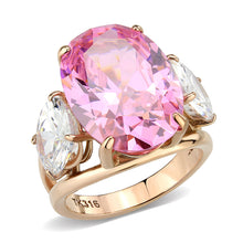 Load image into Gallery viewer, TK3789 - IP Rose Gold(Ion Plating) Stainless Steel Ring with AAA Grade CZ in Rose