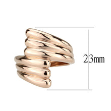 Load image into Gallery viewer, TK3800 - IP Rose Gold(Ion Plating) Stainless Steel Ring with NoStone in No Stone