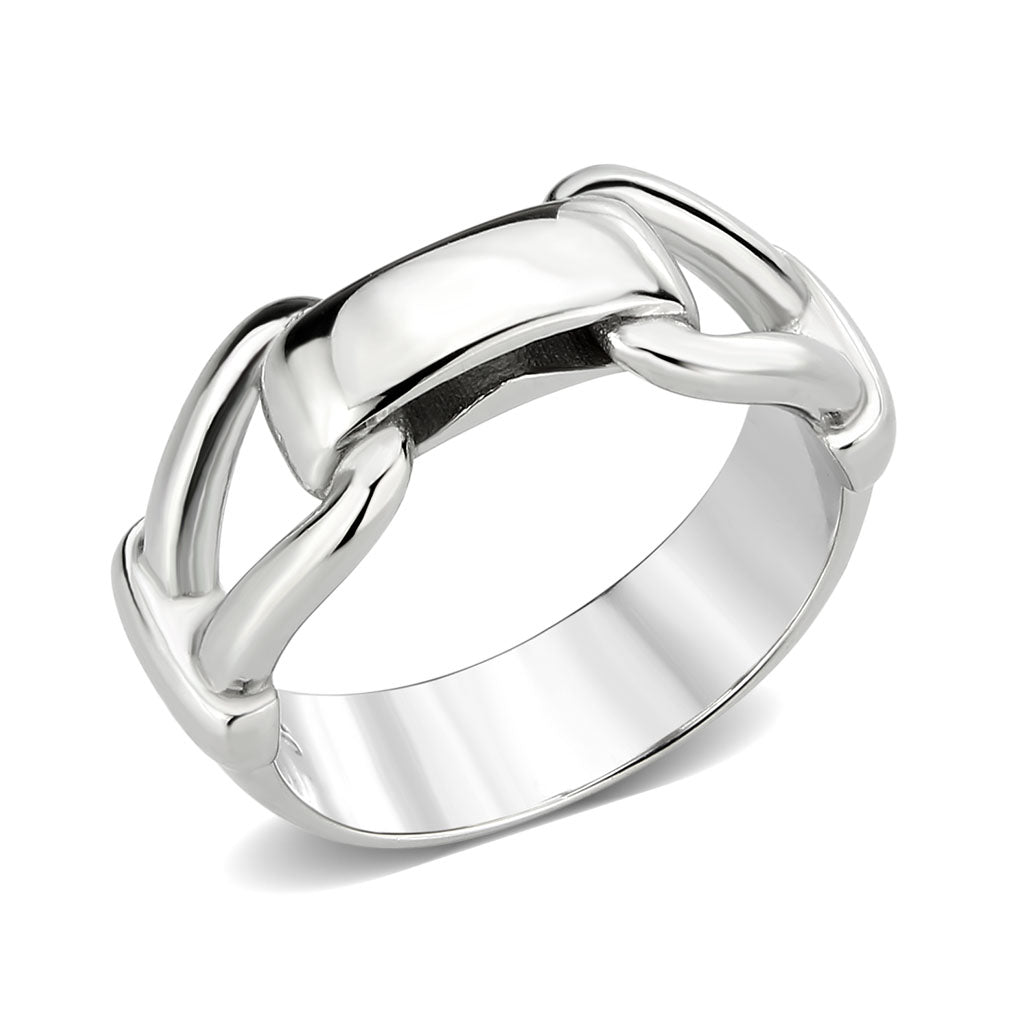 TK3803 - High polished (no plating) Stainless Steel Ring with NoStone in No Stone