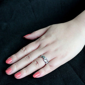 TK3803 - High polished (no plating) Stainless Steel Ring with NoStone in No Stone