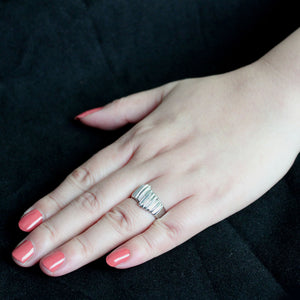 TK3804 - High polished (no plating) Stainless Steel Ring with NoStone in No Stone