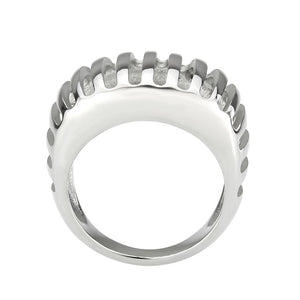 TK3805 - High polished (no plating) Stainless Steel Ring with NoStone in No Stone