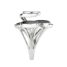 Load image into Gallery viewer, TK3821 - High polished (no plating) Stainless Steel Ring with AAA Grade CZ in Clear