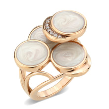 Load image into Gallery viewer, TK3822 - IP Rose Gold(Ion Plating) Stainless Steel Ring with AAA Grade CZ in Clear