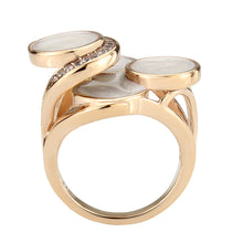 Load image into Gallery viewer, TK3822 - IP Rose Gold(Ion Plating) Stainless Steel Ring with AAA Grade CZ in Clear