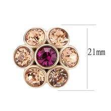 Load image into Gallery viewer, TK3824 - IP Rose Gold(Ion Plating) Stainless Steel Ring with Top Grade Crystal in MultiColor