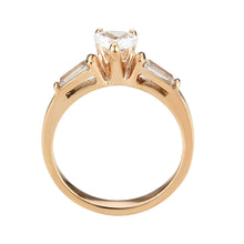 Load image into Gallery viewer, TK3829 - IP Rose Gold(Ion Plating) Stainless Steel Ring with AAA Grade CZ in Clear