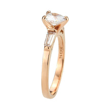 Load image into Gallery viewer, TK3829 - IP Rose Gold(Ion Plating) Stainless Steel Ring with AAA Grade CZ in Clear