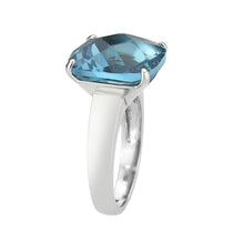 Load image into Gallery viewer, TK3830 - High polished (no plating) Stainless Steel Ring with Synthetic in SeaBlue